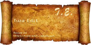 Tuza Edit névjegykártya