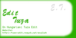 edit tuza business card